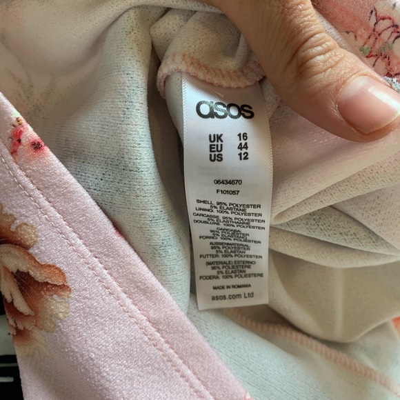 ASOS Floral Print Midi Dress with Puff Sleeves - Picture 9 of 16